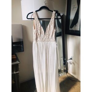Lulu’s NEVER WORN Cream Maxi Dress (w/ tags)